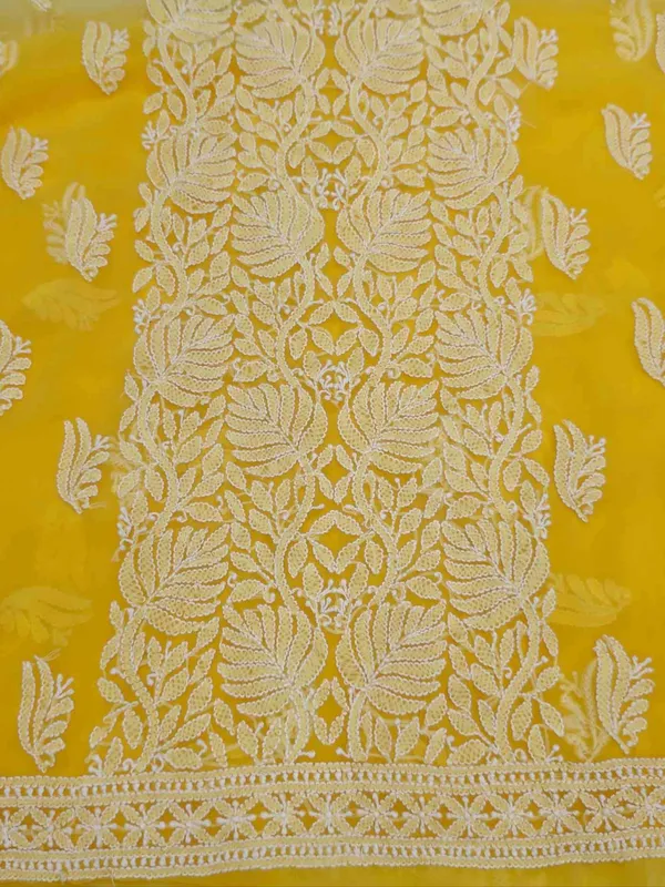 Golden_Yellow_Hand_Embroidered_Soft_Chiffon_Unstitched_Leaf_Chikankari_Suit_Set_With_Dupatta
