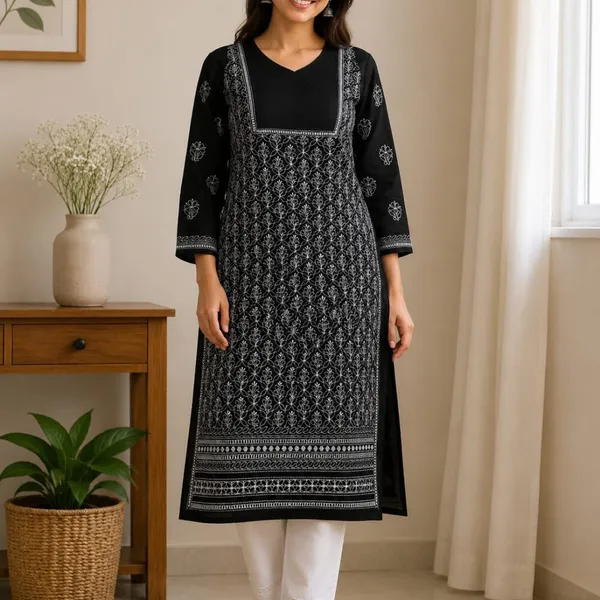Jet_Black_Kurti_Cotton_Full_Jaal_Work