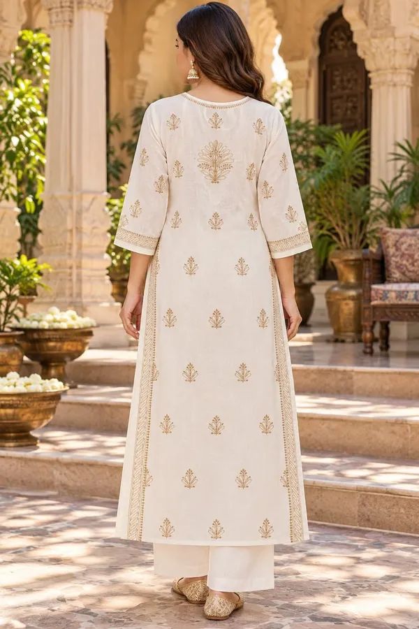 Cream_Hand_Embroidered_Chikan_Cotton_Kurti