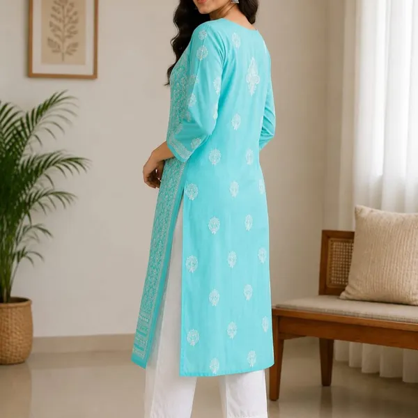 Aqua_Blue_Kurti_Cotton_Full_Jaal_Work