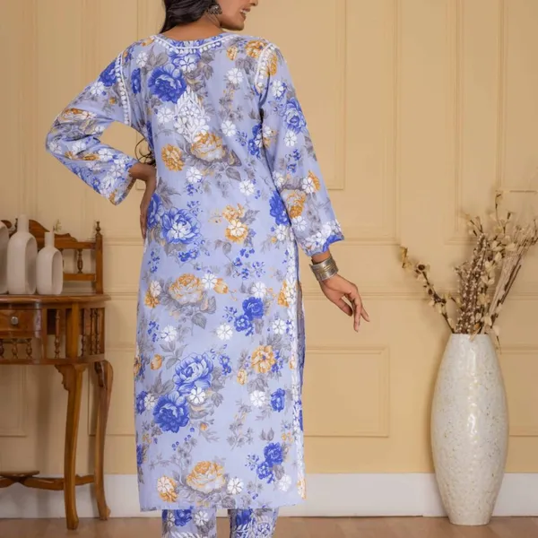 Light_Purple_Blue_Floral_Mul_Cotton_Kurti_Set