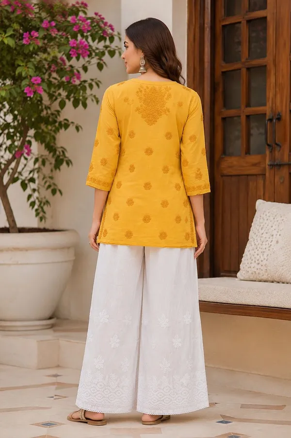 White_Hand_Embroidered_Lucknowi_Chikankari_Sharara