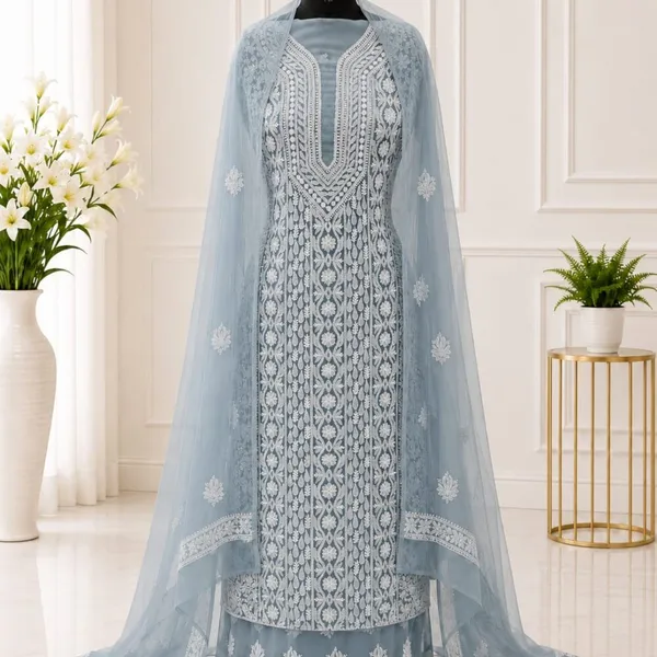 Ice_Blue_Hand_Embroidered_Soft_Chiffon_Unstitched_Full_Jaal_Chikankari_Suit_Set_With_Dupatta