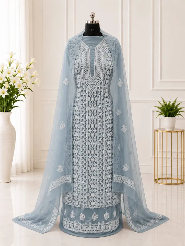 Ice_Blue_Hand_Embroidered_Soft_Chiffon_Unstitched_Full_Jaal_Chikankari_Suit_Set_With_Dupatta