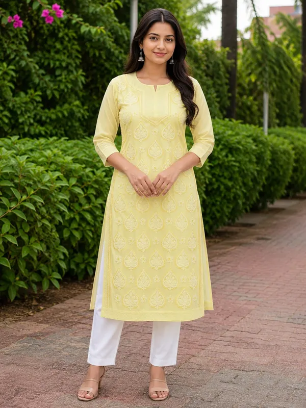 Pastel_Yellow_Voile_Cotton_Kurti