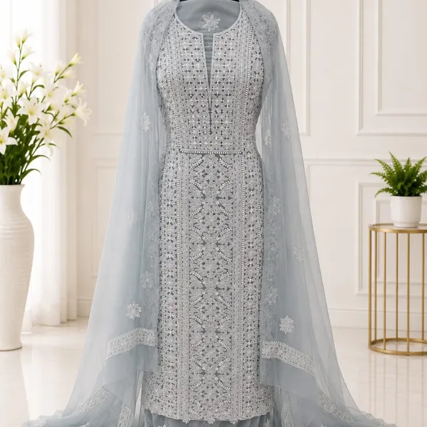 Ice_Blue_Suit_Piece_Chiffon_Jaal_With_Dupatta