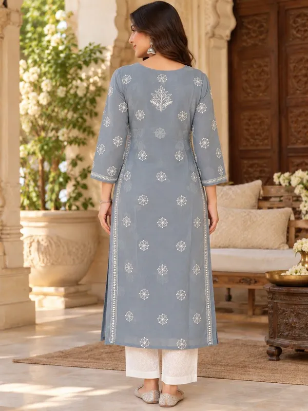 Slate_Grey_Voile_Cotton_Kurti