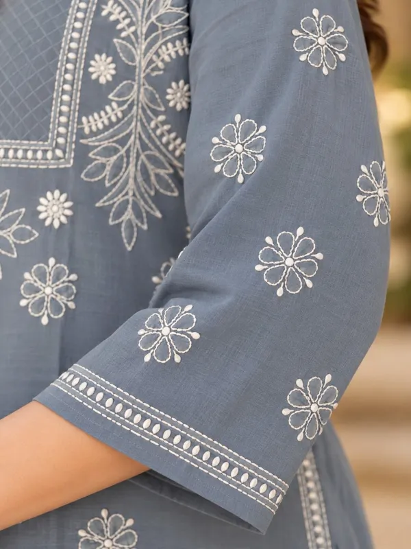 Slate_Grey_Voile_Cotton_Kurti