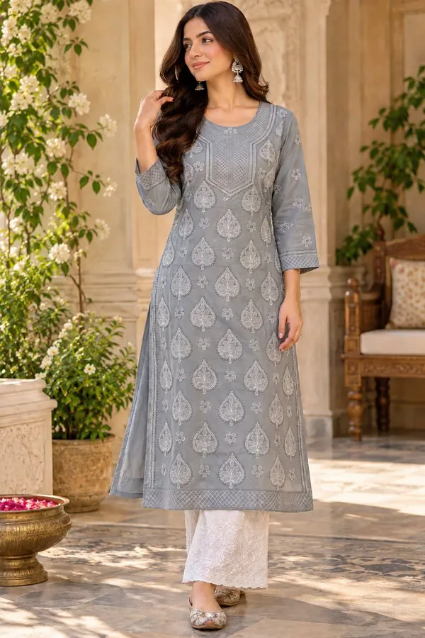 Smoke_Grey_Voile_Cotton_Kurti