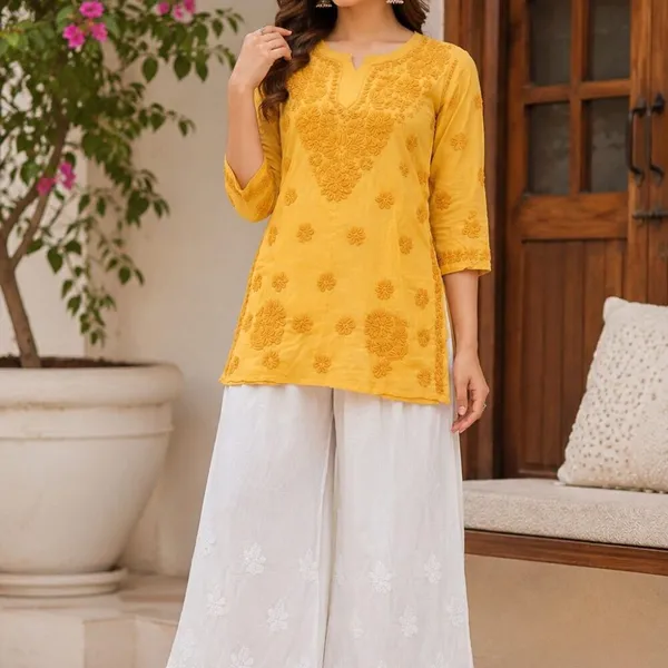 White_Hand_Embroidered_Lucknowi_Chikankari_Sharara