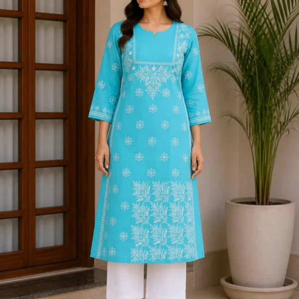 Sky_Blue_Voile_Cotton_Kurti