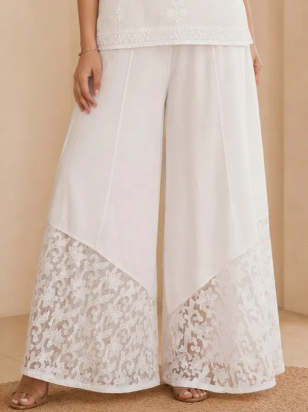 White_Hand_Embroidered_Pure_Cotton_Kalidar_Net_Work_Palazzo