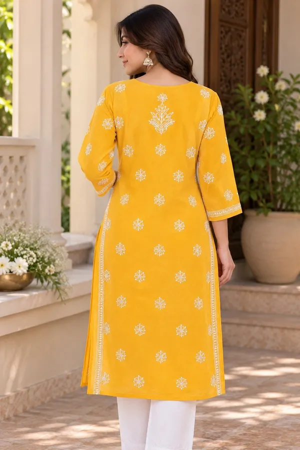Mustard_Yellow_Voile_Cotton_Kurti