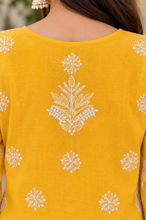 Mustard_Yellow_Voile_Cotton_Kurti