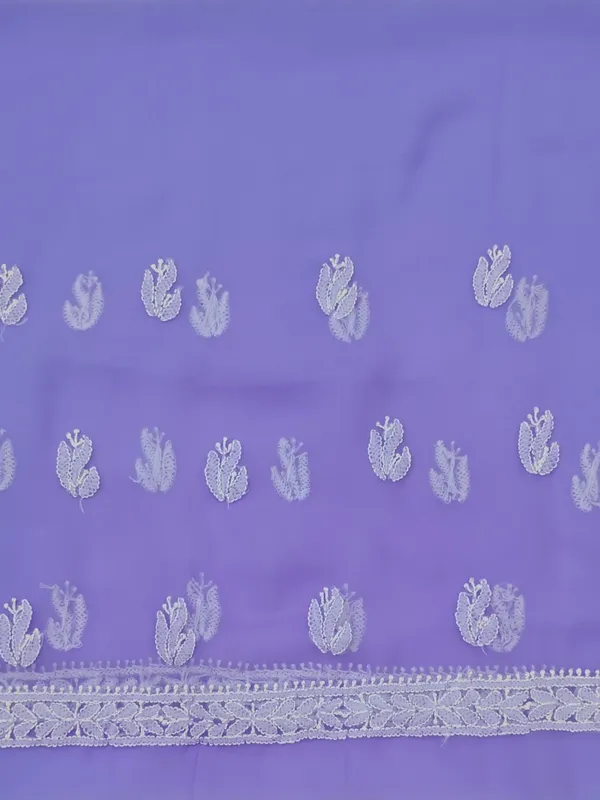 Lavender_Purple_Hand_Crafted_Soft_Chiffon_Unstitched_Chikan_Suit_Set_In_Panel_Pattern