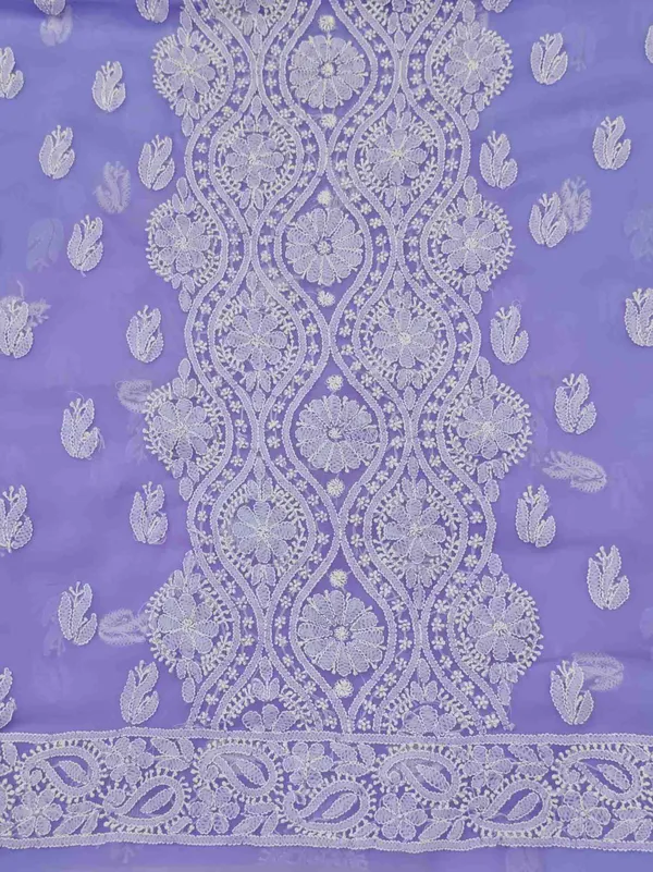 Lavender_Purple_Hand_Crafted_Soft_Chiffon_Unstitched_Chikan_Suit_Set_In_Panel_Pattern