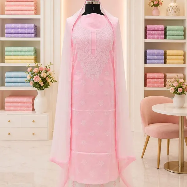 Soft_Pink_Cotton_Suit_Piece_With_Contrast_Bottom_Chiffon_Dupatta