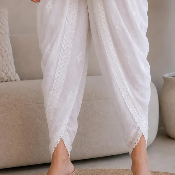 White_Hand_Embroidered_Lucknowi_Chikankari_Dhoti