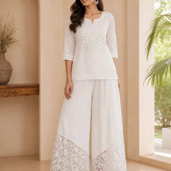 White_Hand_Embroidered_Pure_Cotton_Kalidar_Net_Work_Palazzo