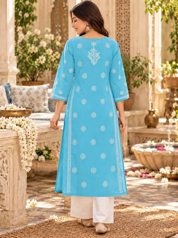 Sky_Blue_Voile_Cotton_Kurti