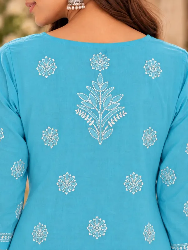 Sky_Blue_Voile_Cotton_Kurti