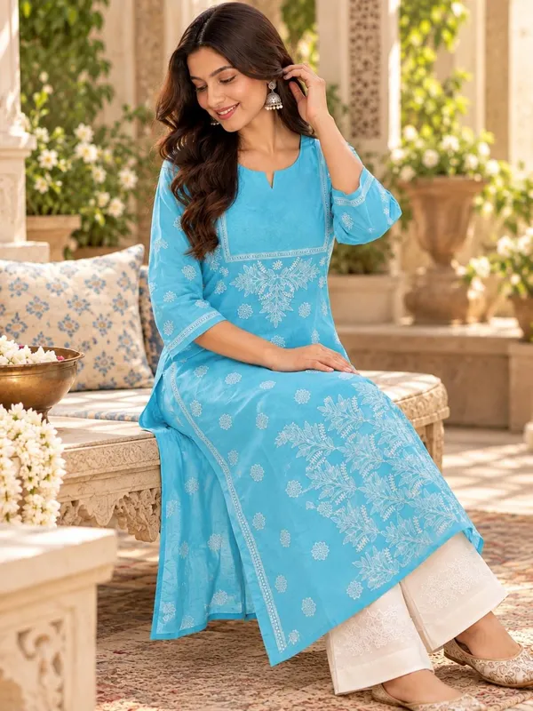 Sky_Blue_Voile_Cotton_Kurti
