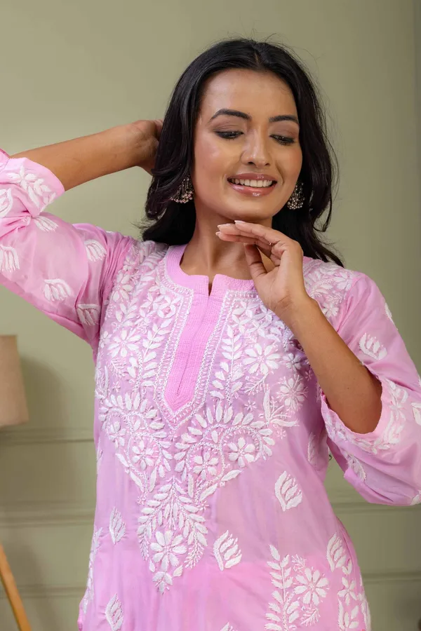 Pink_Muslin_Kurti_Set