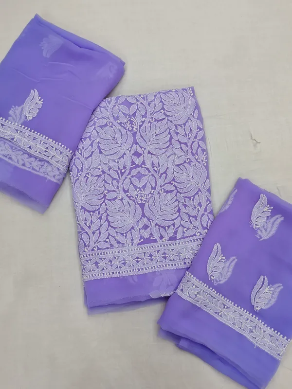 Lavender_Hand_Embroidered_Soft_Chiffon_Unstitched_Leaf_Chikankari_Suit_Set_With_Dupatta