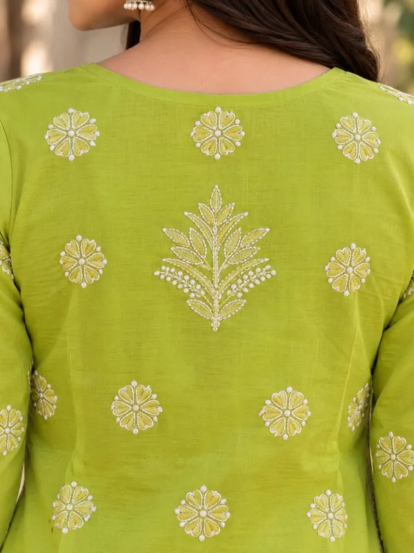 Lime_Green_Voile_Cotton_Kurti