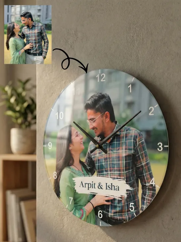 Personalized_Photo_Wall_Clock_With_Name_10_10_Inch_Custom_Round_Couple_Gift_Home_Decor