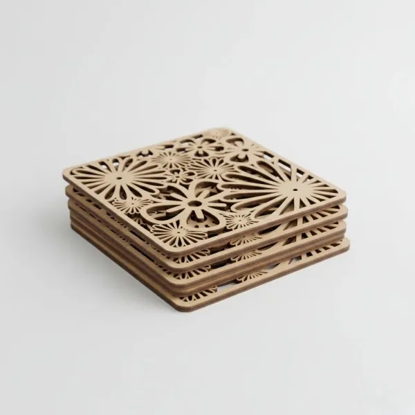 Premium_4_Inch_Laser_Cut_Floral_Wooden_Coaster_Set_Set_Of_4_Light_Wood_Mfc_Finish_Heat_Resistant_Drink_Coasters_For_Home_Office_Gifting