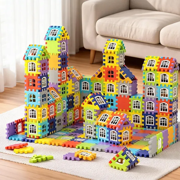 Playcraft_Multicolor_Interlocking_Building_Blocks_Construction_Set