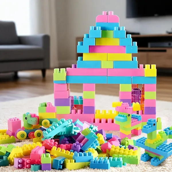 Playcraft_Multicolor_210_Piece_Interlocking_Building_Blocks_Construction_Toy