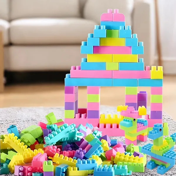 Playcraft_Multicolor_210_Piece_Interlocking_Building_Blocks_Construction_Toy