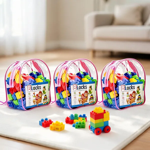 Playcraft_Multicolor_100_Piece_Interlocking_Building_Blocks_Set_With_Bag_Pack_Of_3
