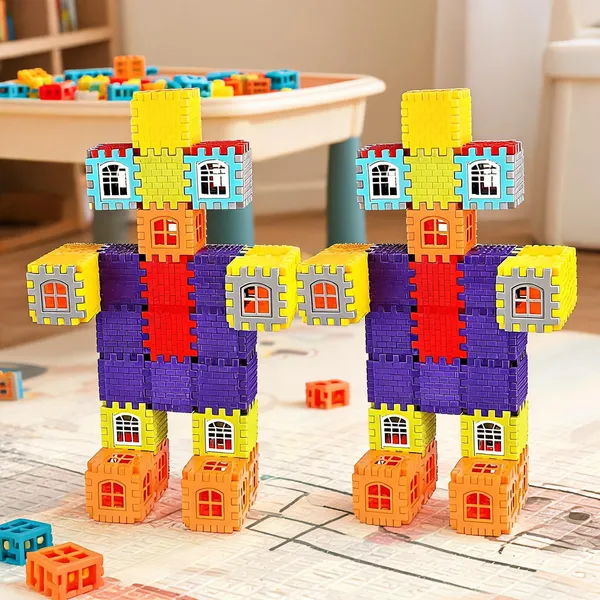 Playcraft_Multicolor_Interlocking_Castle_Figure_Building_Blocks_Set_Pack_Of_2