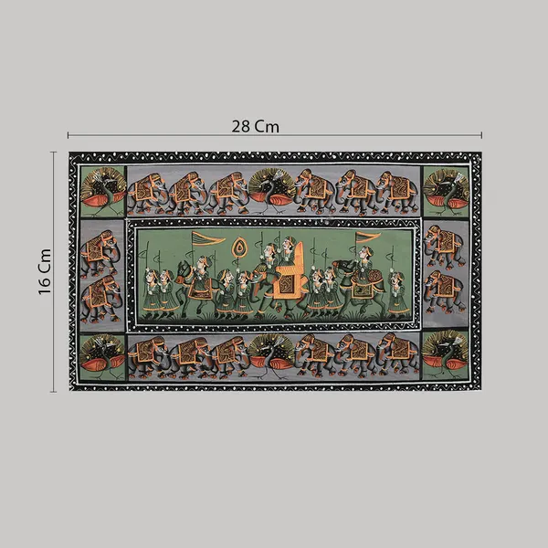 Miniature_Painting_Royal_Procession_Green_Background