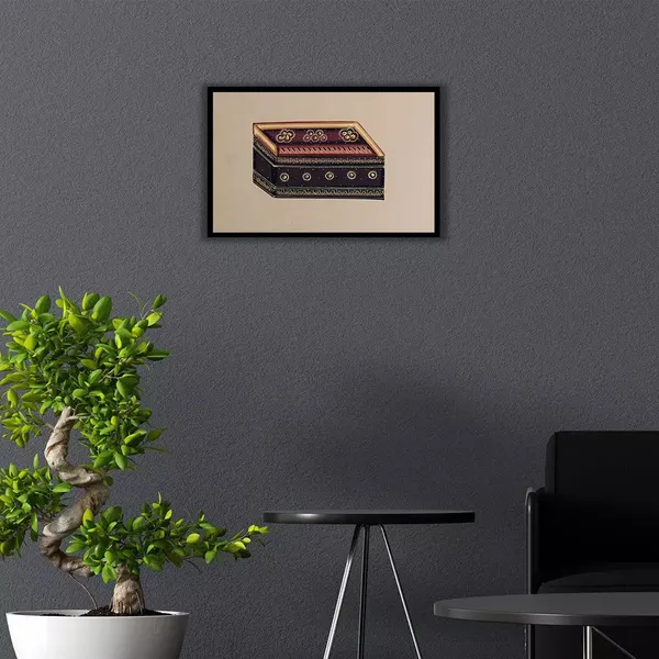 Miniature_Painting_Harmonium_White_Border_Brown_Background