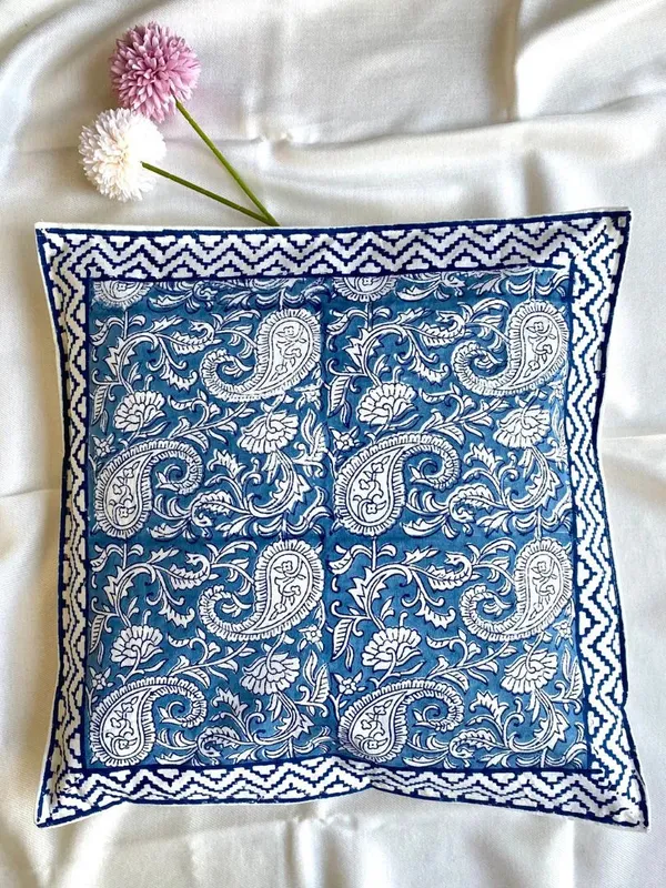 Hand_Blockprinted_Cushion_Cover_Blue_Paisley_Design_Set_Of_5_Cushion_Covers