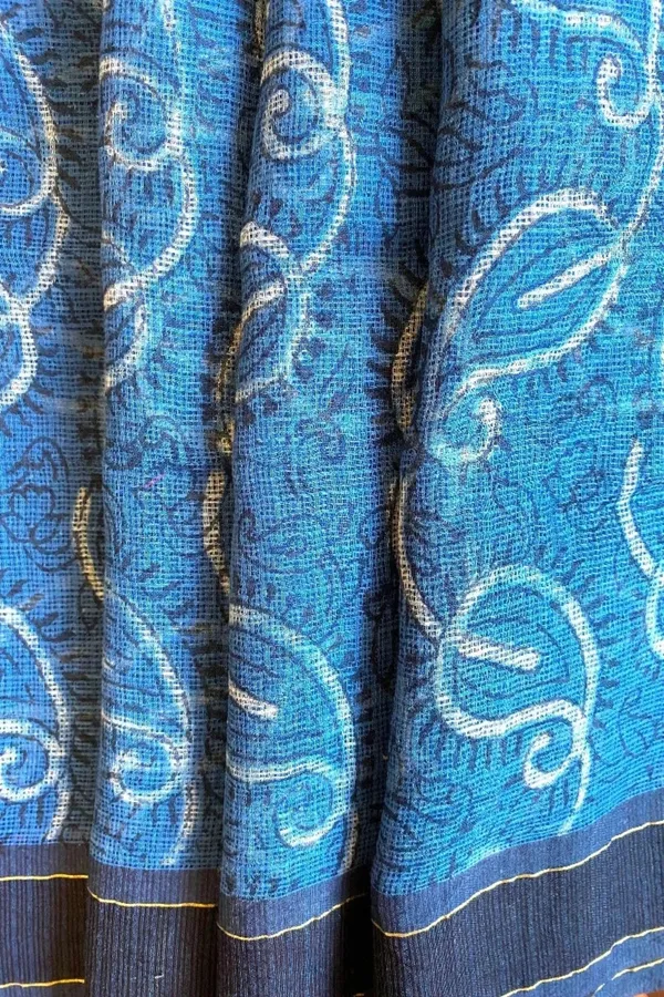 Hand_Blockprinted_Kota_Doriya_Stole_Indigo