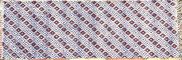 Hand_Blockprinted_Cotton_Yoga_Mat_Blue_Ikat_Design