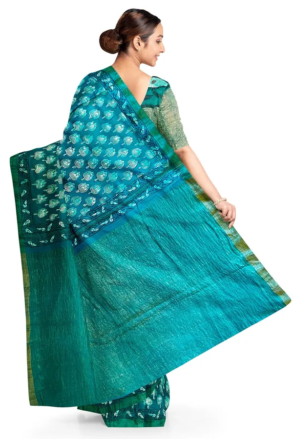 Hand_Blockprinted_Chanderi_Silk_Saree_With_Zari_Pallu