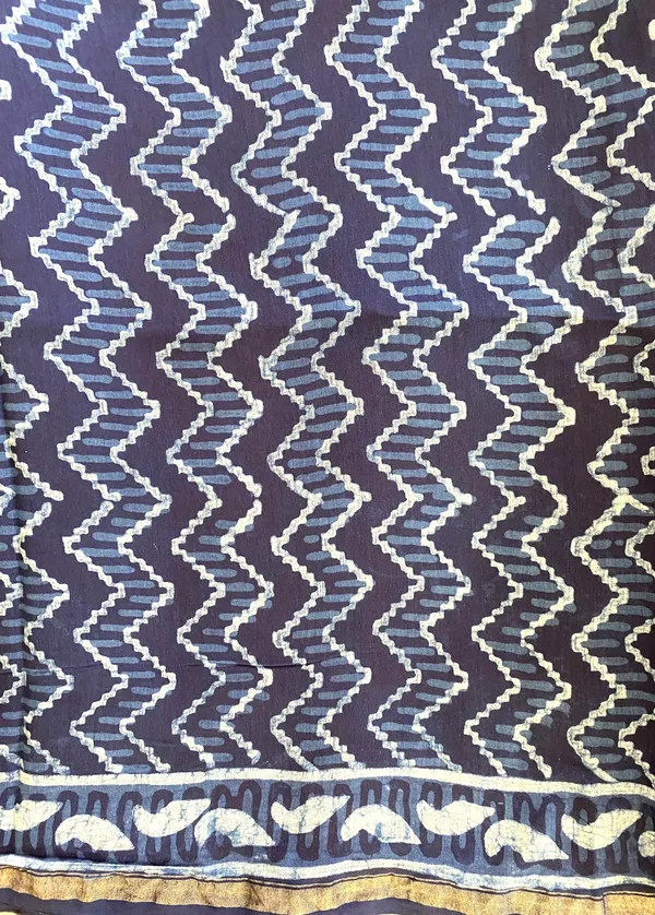 Hand_Blockprinted_Modal_Chanderi_Silk_Saree_Indigo_Blue