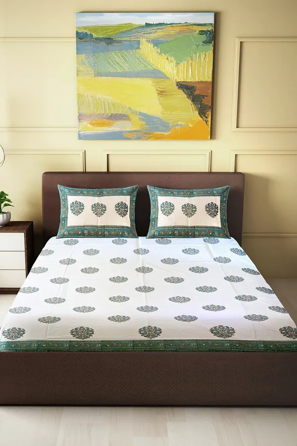 Hand_Blockprinted_Cotton_Double_Bedsheet_With_Pillow_Covers