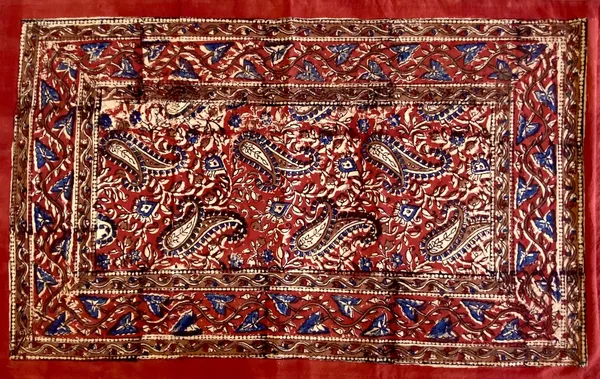 Hand_Blockprinted_Kalamkari_Cotton_Double_Bedsheet_With_Pillow_Covers
