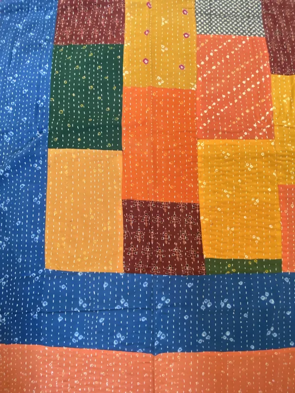 Hand_Made_Kantha_Patchwork_Blockprinted_Cotton_Bedcover