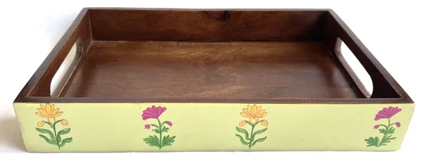 Handpainted_Antique_Look_Wooden_Tray_Pale_Green