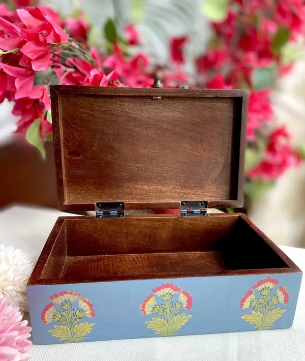 Handpainted_Antique_Look_Wooden_Box_Rustic_Blue