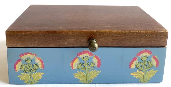 Handpainted_Antique_Look_Wooden_Box_Rustic_Blue