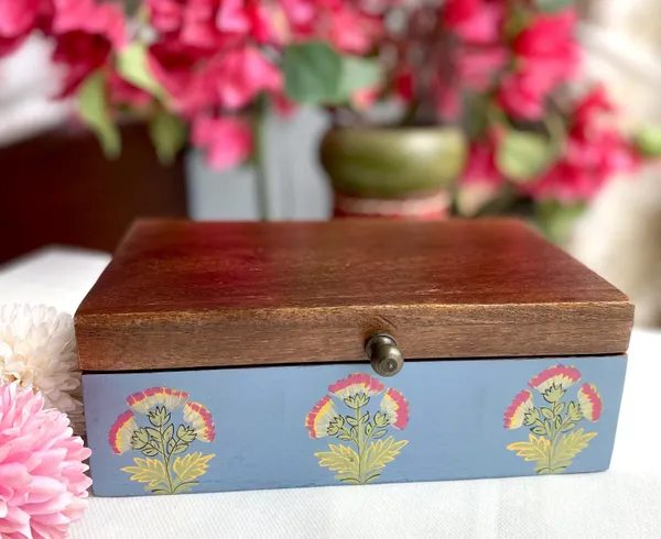 Handpainted_Antique_Look_Wooden_Box_Rustic_Blue